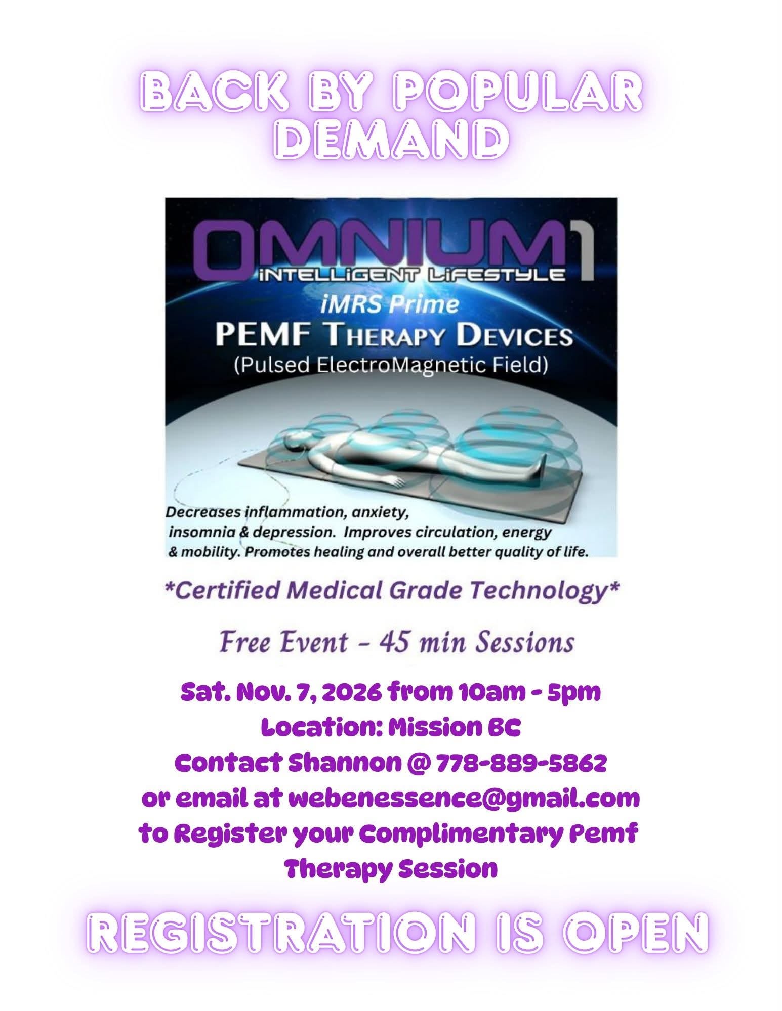 Nov 7 Free PEMF Event